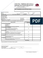 Evaluation Form