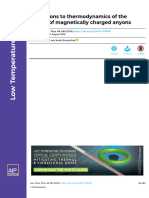 Corrections To Thermodynamics of The System of Magnetically Charged Anyons