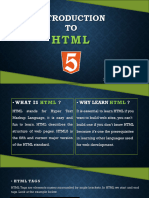 Introduction To HTML
