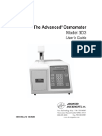 Advanced Instruments Advanced Osmometer Model 3D3 User Guide