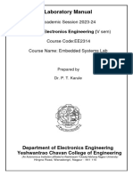 2023-24 Lab Manual EE2314 Embedded Systems PTK