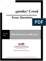 Essay Questions, The Apostles Creed