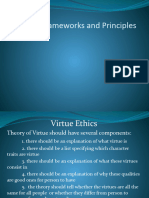 Different Frameworks and Principles