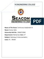 SUMAN SAFUI - PC-ME 404 - Metrology - CA II