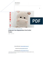 Amigurumi Cute Hippopotamus Free Crochet Pattern - Amigurumi Free Patterns