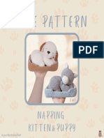 Napping Kitten & Puppy Free Pattern