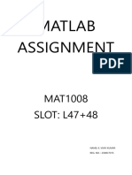 Matlab Assignment 23mic7015