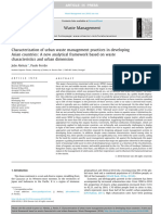 Characterization of Urban Waste Manageme