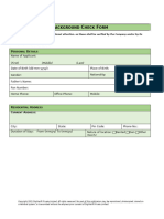 Background Verification Form - Experienced