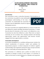 Curriculum Development Process Problems