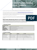 Data Center Infrastructure SLA Template