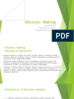 BE Decision Making