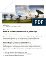 How To Use Service Workers in Javascript - DEV Community