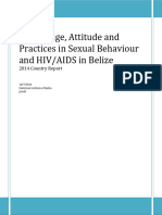 Knowledge, Attitude and Practices in Sexual Behaviour and HIV/AIDS in Belize