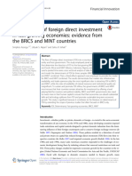 Determinants of Foreign Direct Investment in Fast-Growing Economies: Evidence From The BRICS and MINT Countries