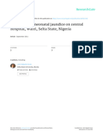 Prevalence of Neonatal Jaundice On Central Hospital, Warri, Delta State, Nigeria