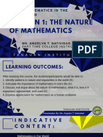 Section 1 The Nature of Mathematics