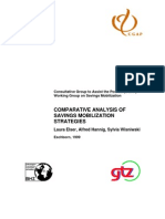 Comparative Analysis of Savings Mobilization Strategies: Laura Elser, Alfred Hannig, Sylvia Wisniwski