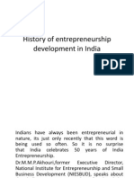 History of Entrepreneurship Development in India