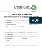 Internship Application Form