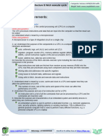 3.1 Computer Architecture & Fetch Execute Cycl