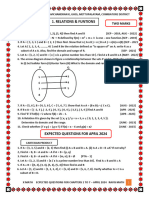 X Math Expected Questions For April 2024 Chapters 1 To 7