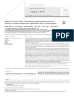 Maternal and Child Health Indicators in Primary Healthcare Facilities: Findings in A Health Systems Quasi-Experimental Study in Western Kenya