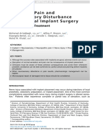 Persistentpainand Neurosensorydisturbance Afterdentalimplantsurgery