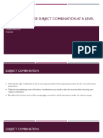 How To Choose Subject Combination at A Level