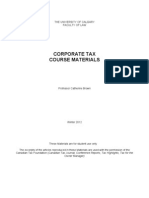 Corporate Tax Materials 2 - Winter 2012