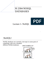 NOSQL Lecture 1 Notes