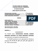 Mwanahawa Mfaume 2 Others Vs CRDB Bank PLC 4 Others (Land Case 89 of 2017) 2022 TZHC 9808 (22 April 2022)