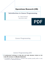 Or - Lecture 2 - LP Formulation