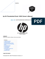 HP G4 Thunderbolt Dock 120W Owner's Manual