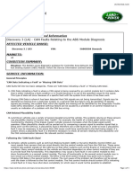 LA100-009 - CAN Faults Relating To The ABS Module Diagnosis