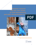 Qualitative Research Into The Root Causes of Child Abandonment and Child Relinquishment in Viet Nam