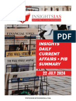 Daily Current Affairs PIB Summary 22 July 2024