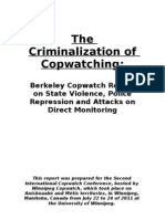 Berkeley CopWatch - The Criminalization of Copwatching - Report October 2011