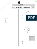 Electrostatic Potential and Capacitance - DPP 01 - Parishram 2024