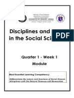 DISS - Q1 - Mod1 - Social Sciences To A Better World STUDENT REFERENCES