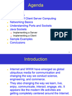 Agenda: Elements of Client Server Computing Networking Basics Understanding Ports and Sockets Java Sockets