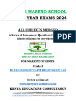 F3 Maseno School End Year Exams