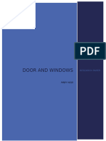 DOOR AND WINDOWS (Building Technology 1)