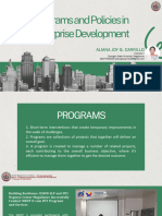 ECC 2 - Intro To Programs and Policies in Enterprise Development