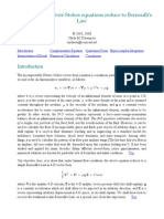 In Compressible Navier-Stokes Equations Reduce To Bernoulli's Law