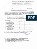 University Level (5) Counseling For B.tech Programme