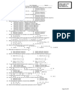 Math 10 First Unit Test With Answer Key