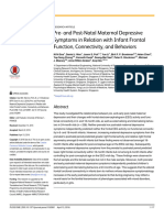 Pre - and Post-Natal Maternal Depressive Symptoms in Relation With Infant Frontal Function, Connectivity, and Behaviors