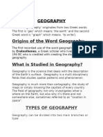 Geography and Its Types