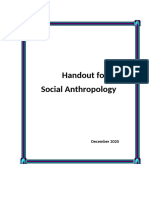 Social Anthropology Handout